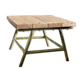 Industrial coffee table patina green