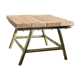 Industrial coffee table patina green