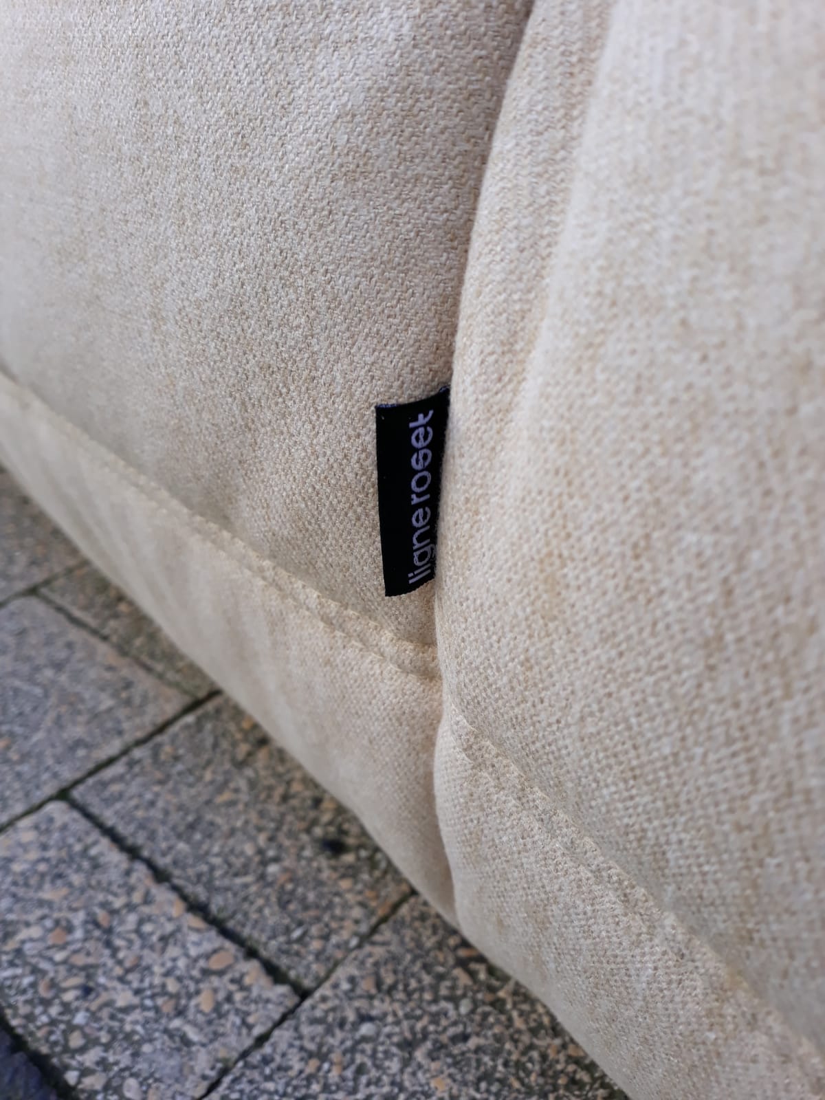 Togo beige wool sofa