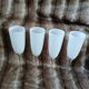 4 white champagne flutes