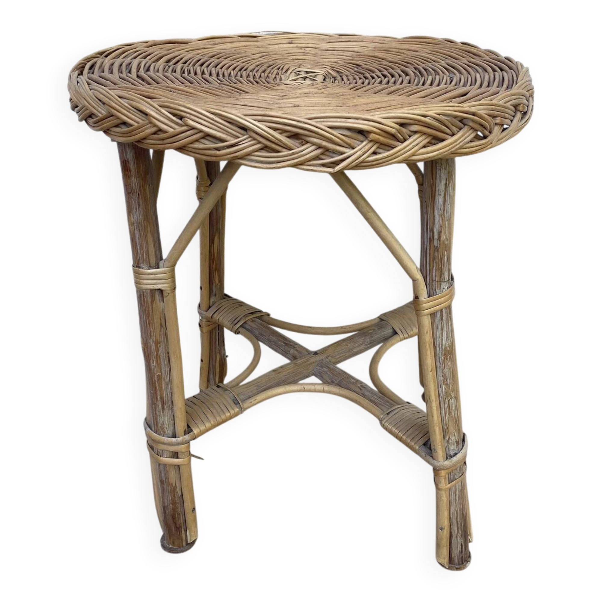 Bedside table, rattan side table
