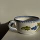 Set of 2 blue Quimper earthenware mugs H6.5 D15