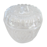 Round sugar lid chiseled glass Pumpkin Pumpkin