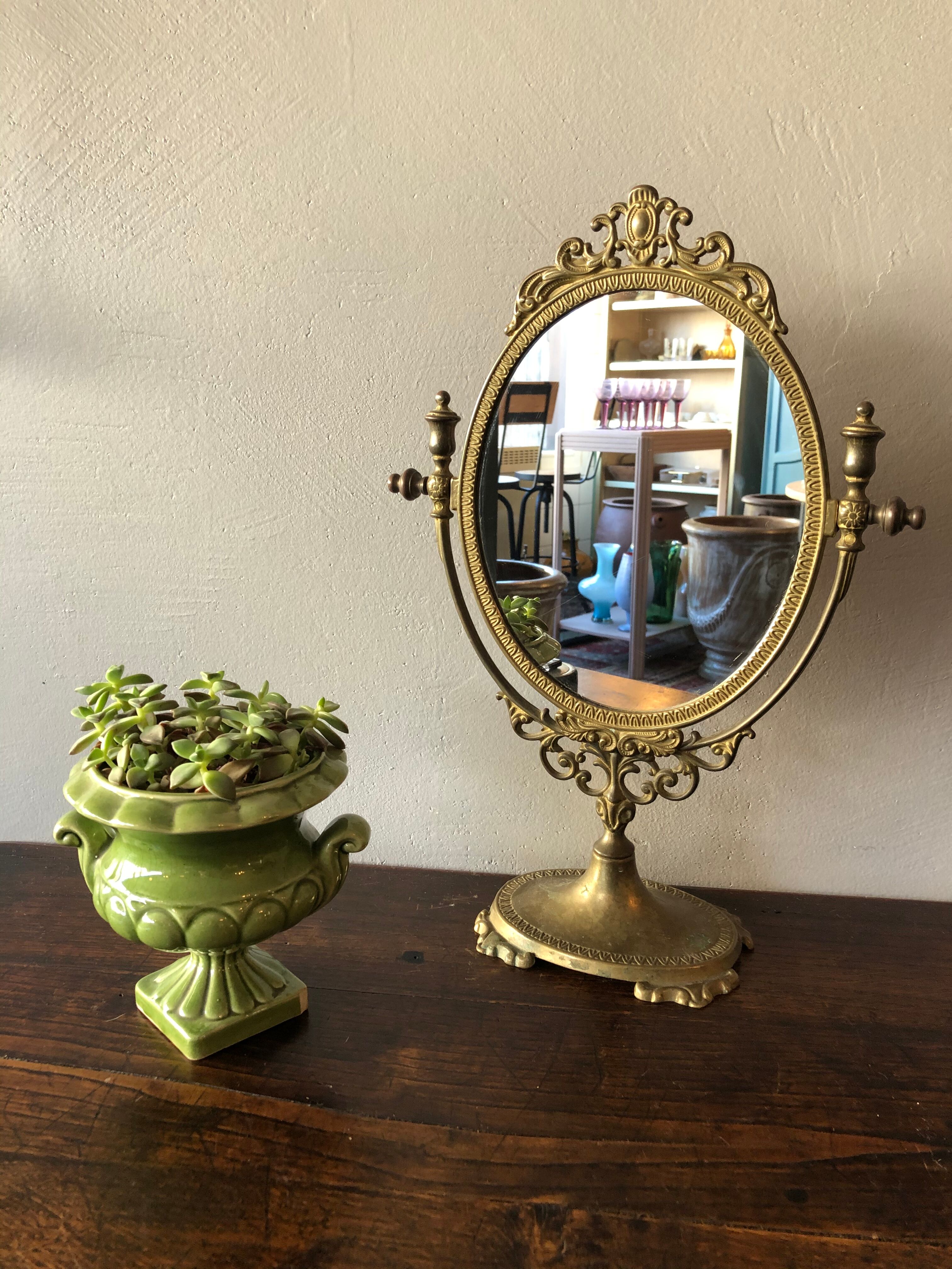 Ancient brass mirror