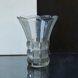 Art Deco Made in Czehoslovakia  Satin and Clear Glass - 22 cm tall