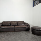 1980s Italian Giovanni Sforza Sofa and Ottoman