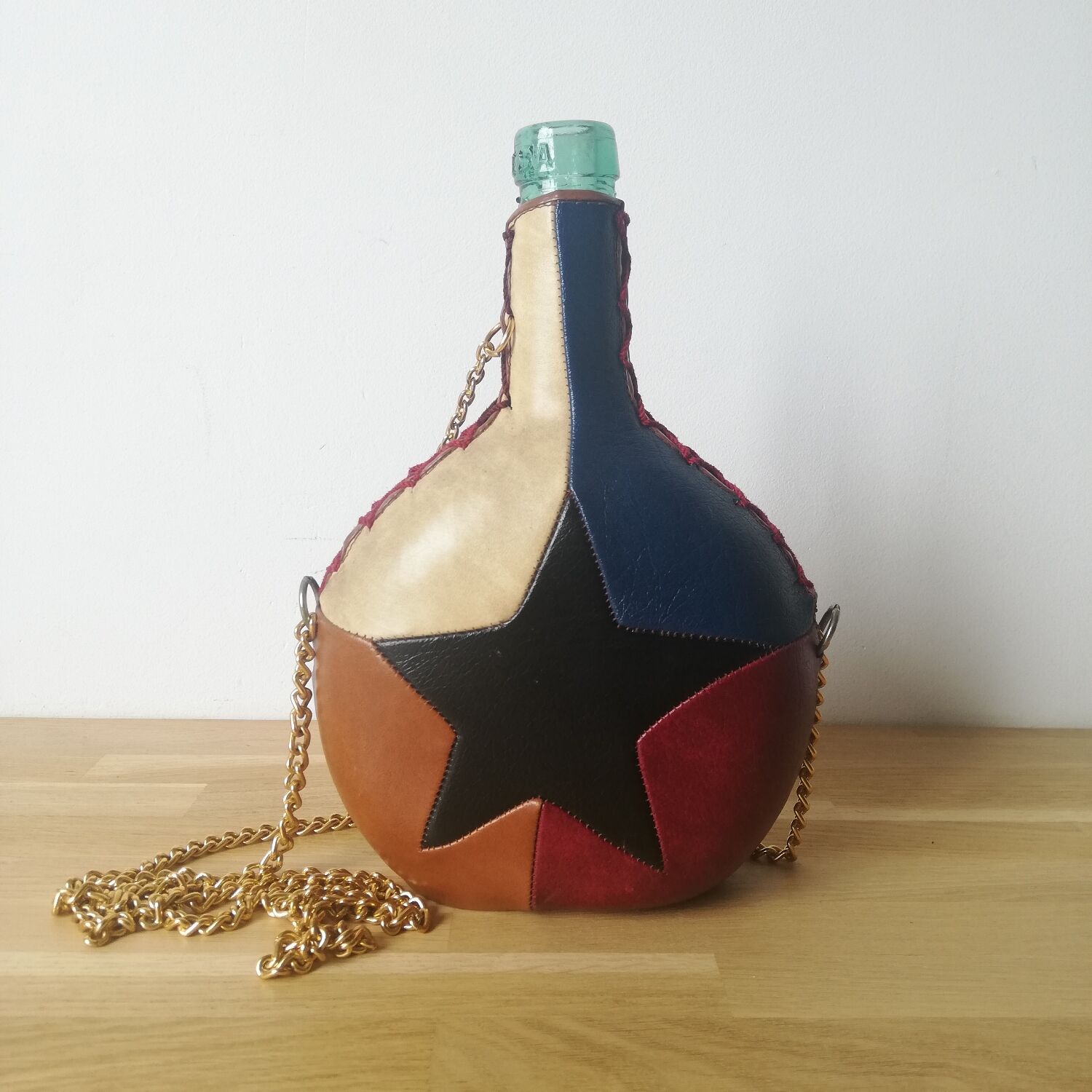 Leather demijohn