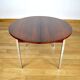 Table de repas en palissandre et chrome 1960