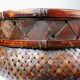 Pair of vintage nesting handmade Japanese woven bamboo baskets
