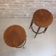 Pair of Baumann wooden high stools