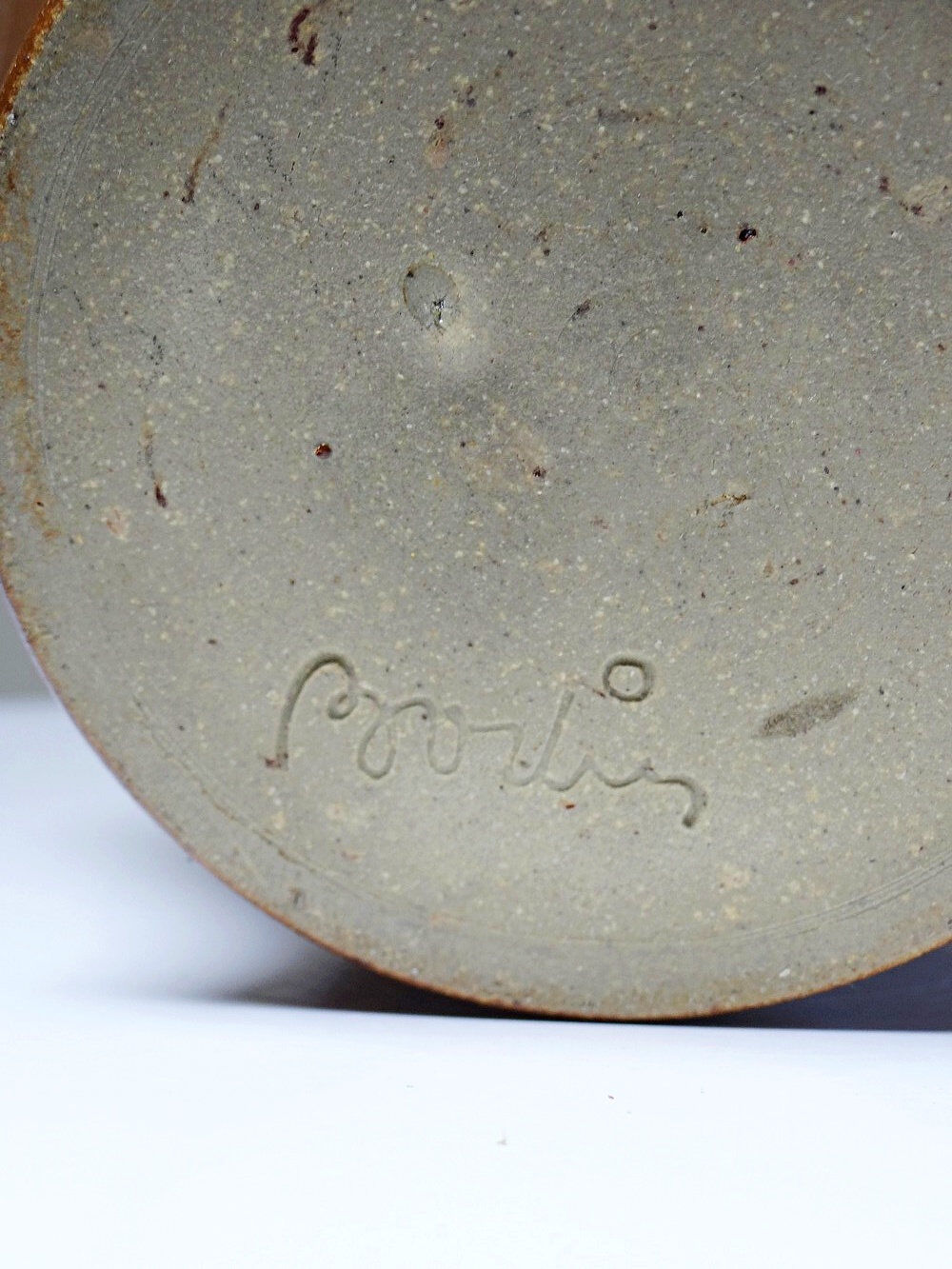 Boîte en grès pyrité émaillé chic et rustique vintage années 50-60