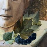 HSP Painting Allegorical Still Life Sculpture Pedestal Marine