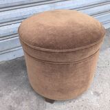 1960s velvet pouf
