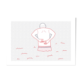 Illustration A4 naiade no. 3/8 brittany bather sea