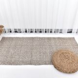 brown wool runner kilim carpet, woll kilim carpet, runner carpet