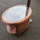 Floor lamp - wood - cane - glass