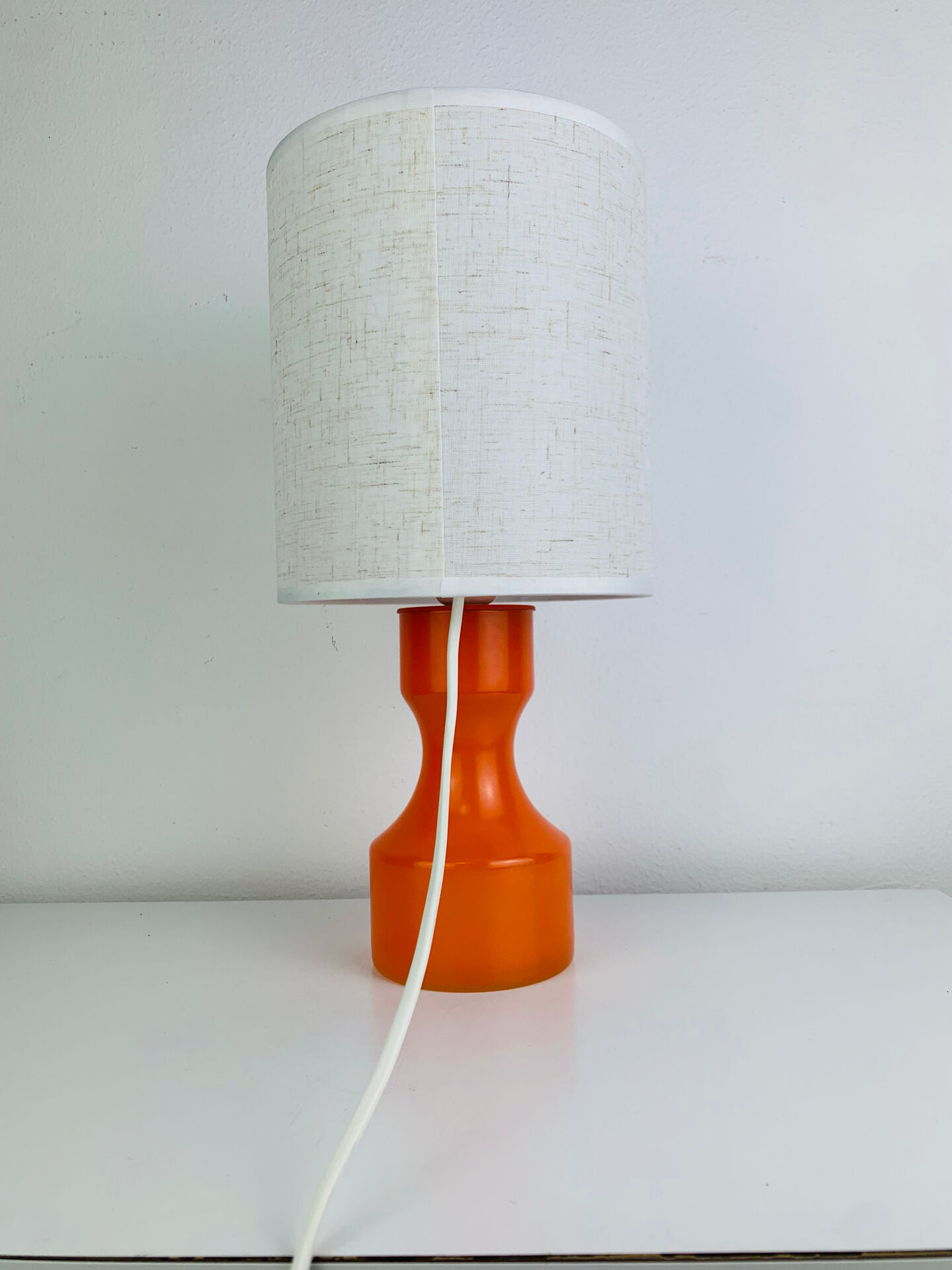 Lampe 70’s opaline orange vintage