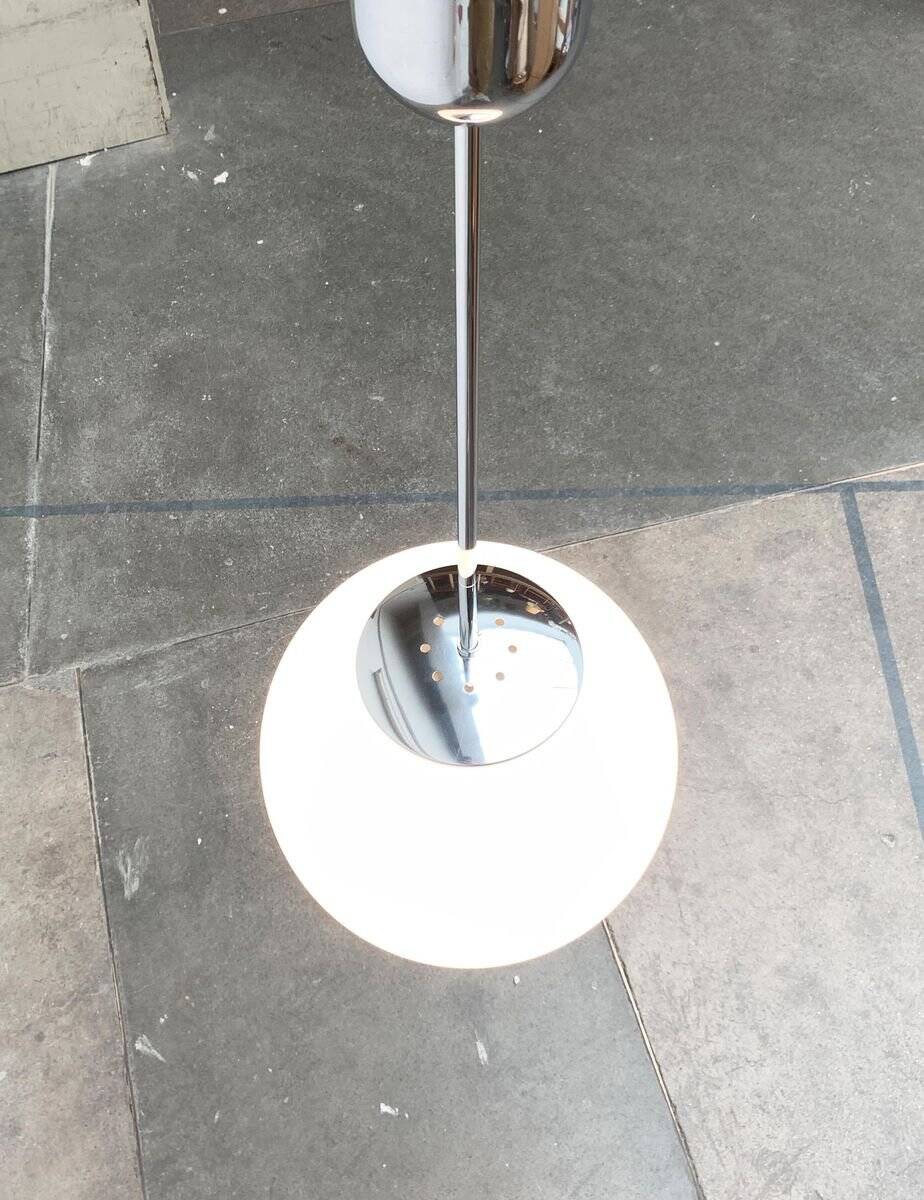 Vintage glass ball pendant lamp in German space style by Limburg.