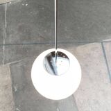 Vintage glass ball pendant lamp in German space style by Limburg.