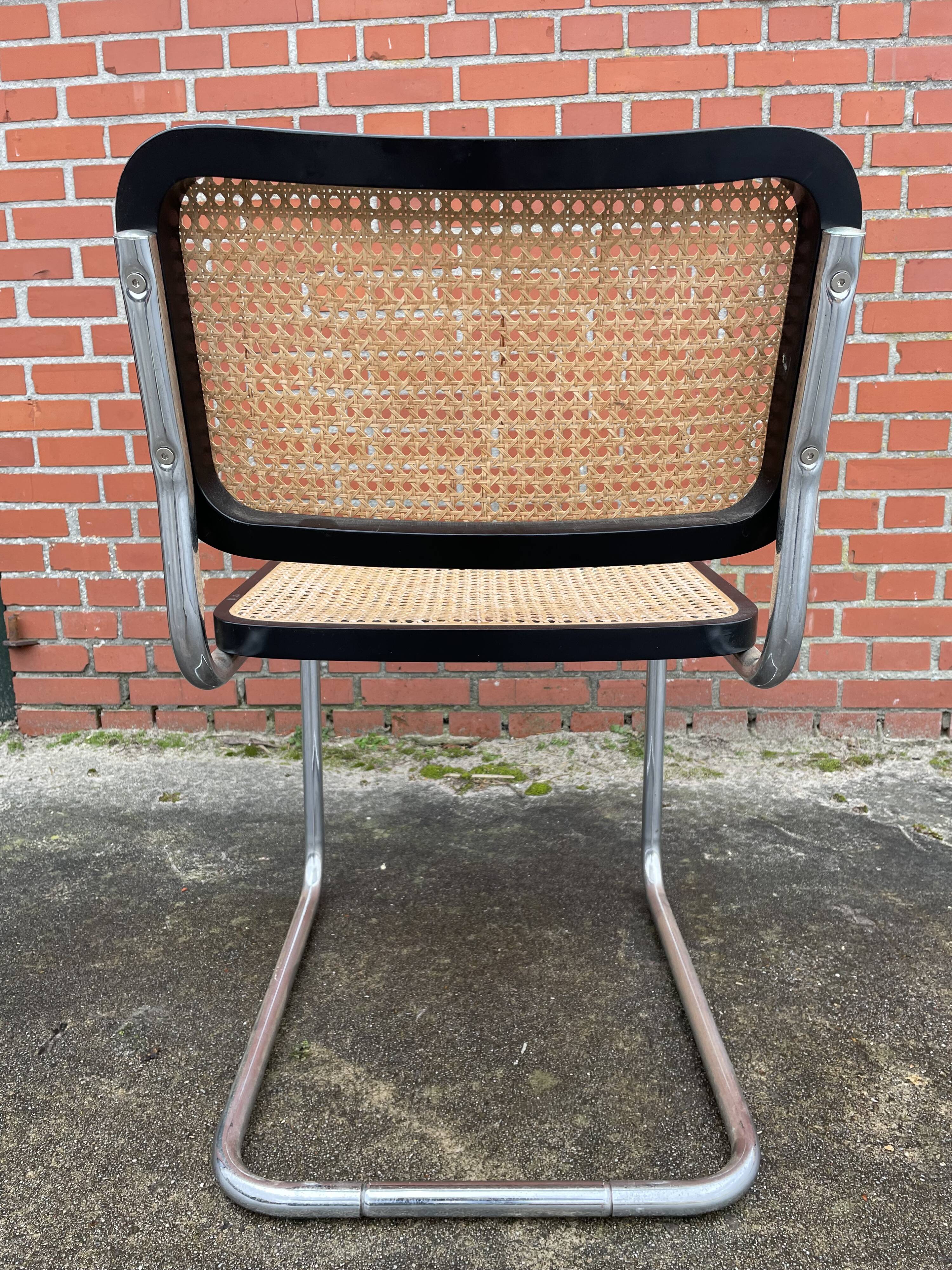 Cesca design chair b32 model black and chrome