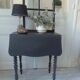 Louis Philippe bedside table with flaps, slate grey