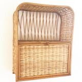 Blond rattan shelf 1960