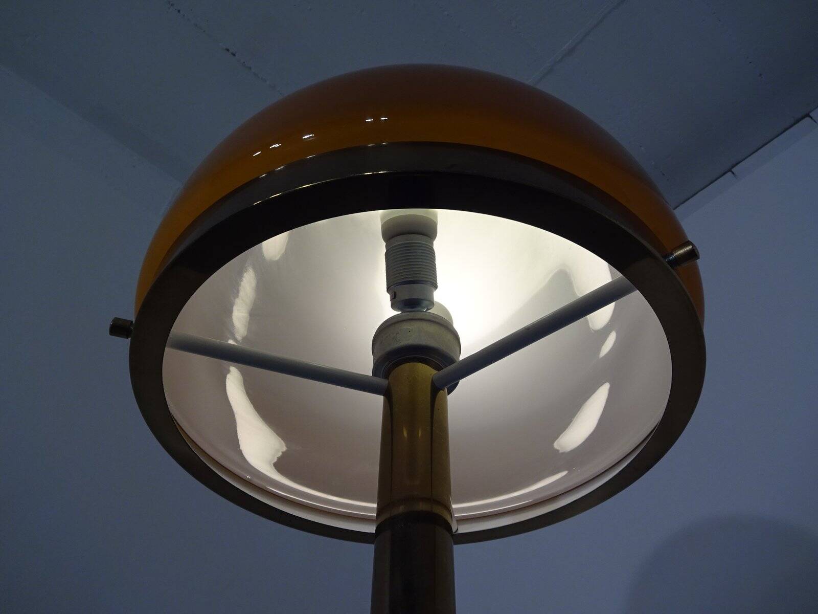 Brass and Glass Floor Lamp, 1970s