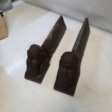 Pair of cast iron andirons