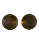 Pair of Italian Art Deco Brass Plate, 1940s