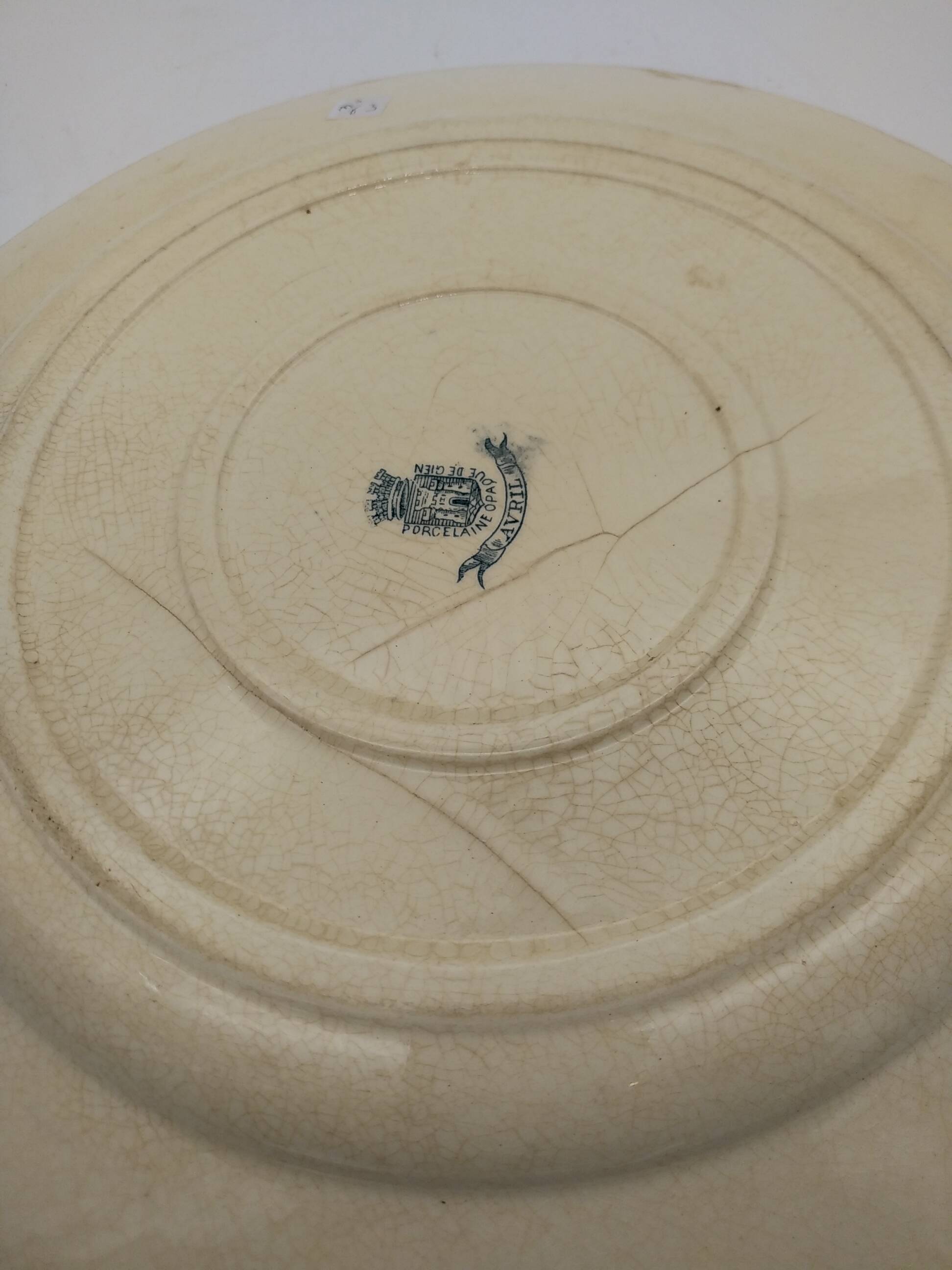 Gien opaque porcelain dish. April Model