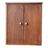 Vintage wooden medicine cabinet from the 1950s.