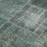 Handmade anatolian overdyed 170 cm x 240 cm grey patchwork carpet