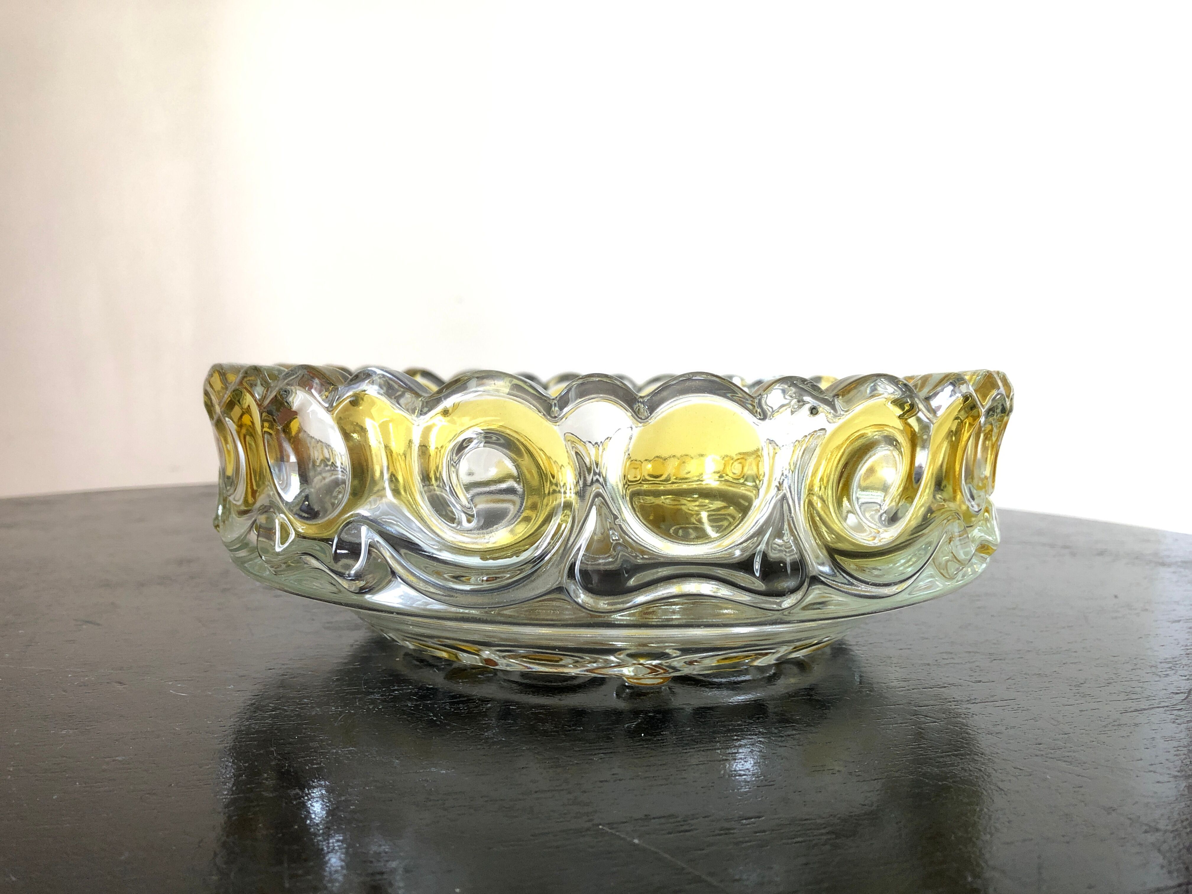 Yellow crystal bowl