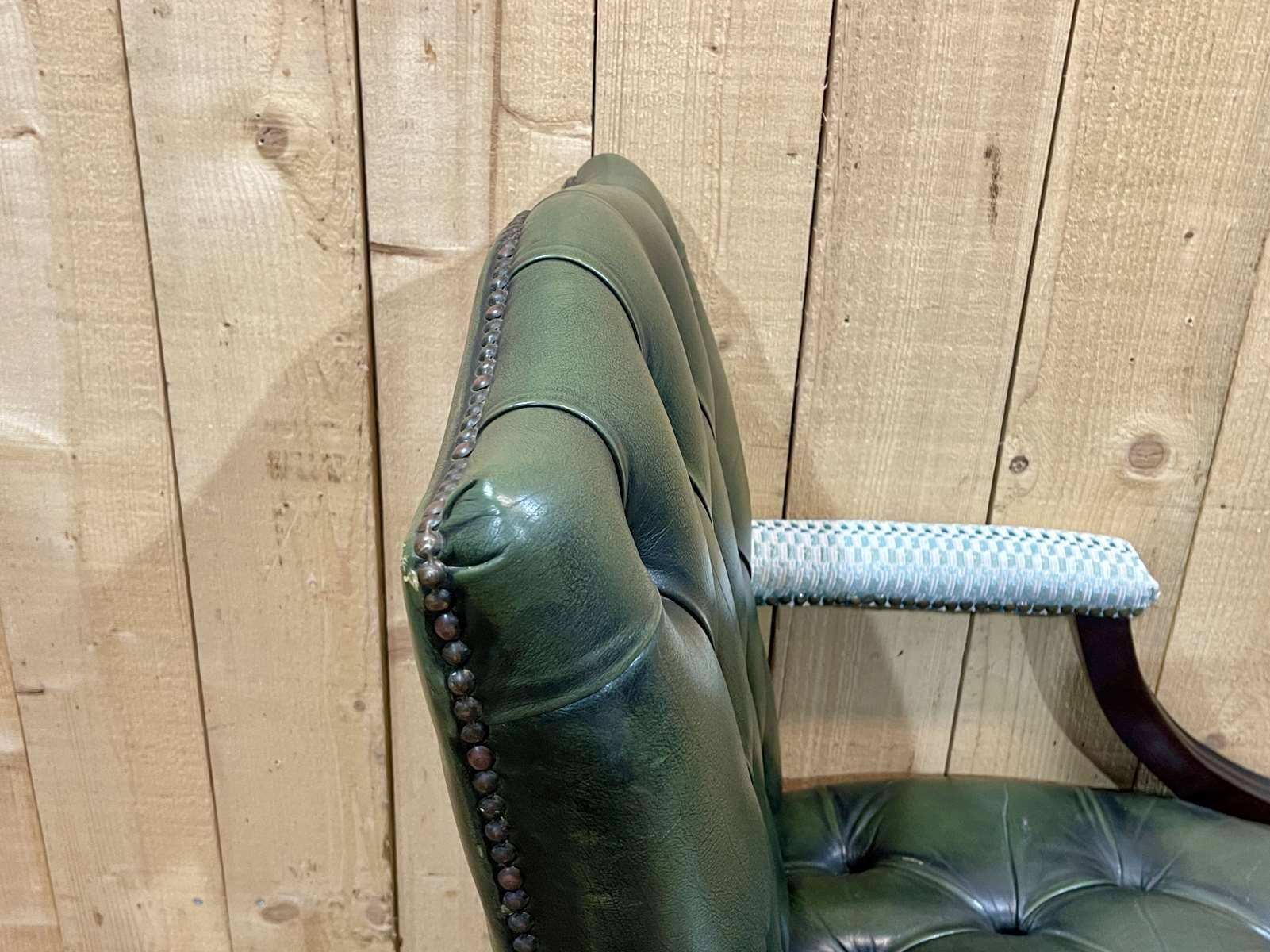 English Chesterfield armchair from the 70s