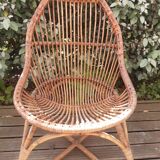 Vintage rattan armchair