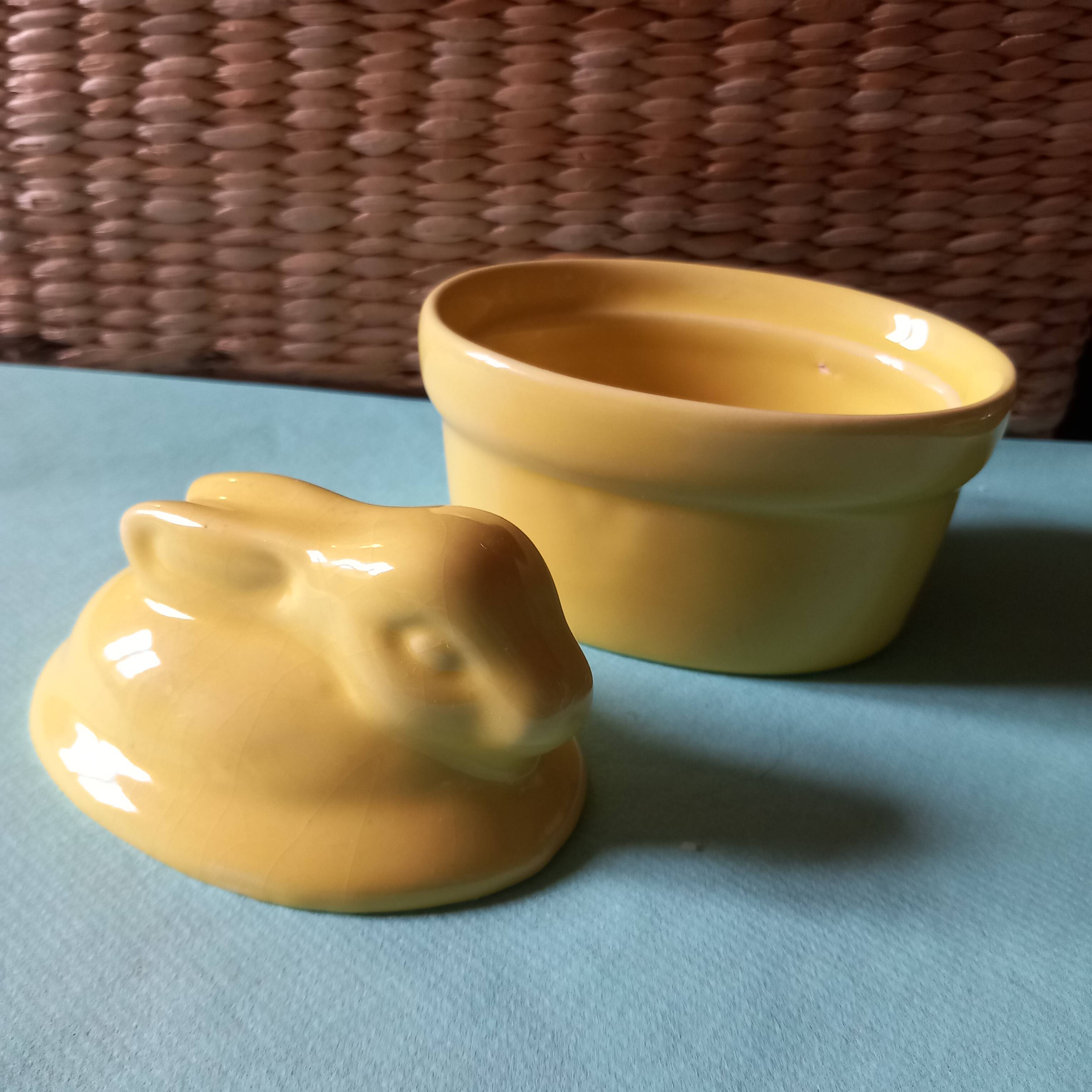 Box or mini terrine in the shape of a rabbit