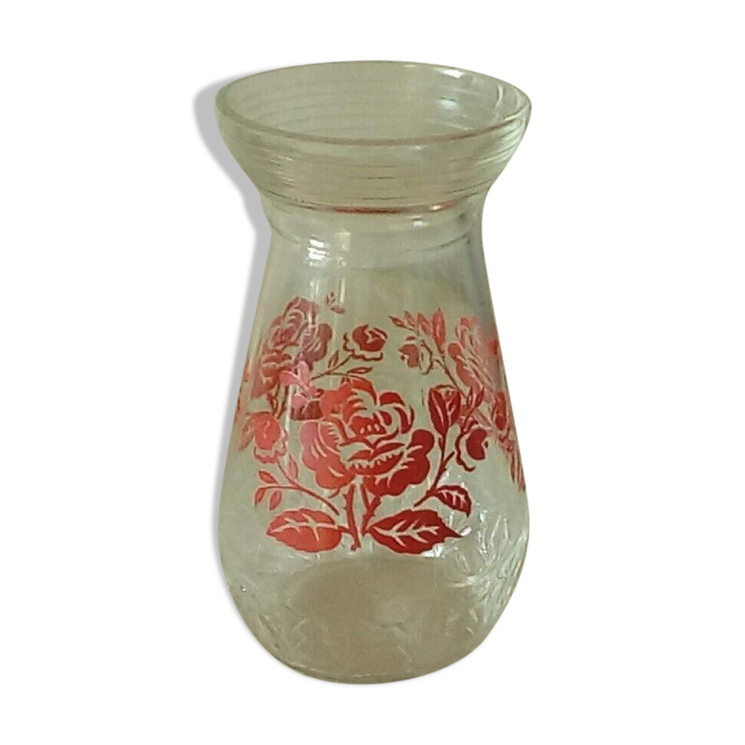 Hyacinth vase in glass decoration grave years 1950