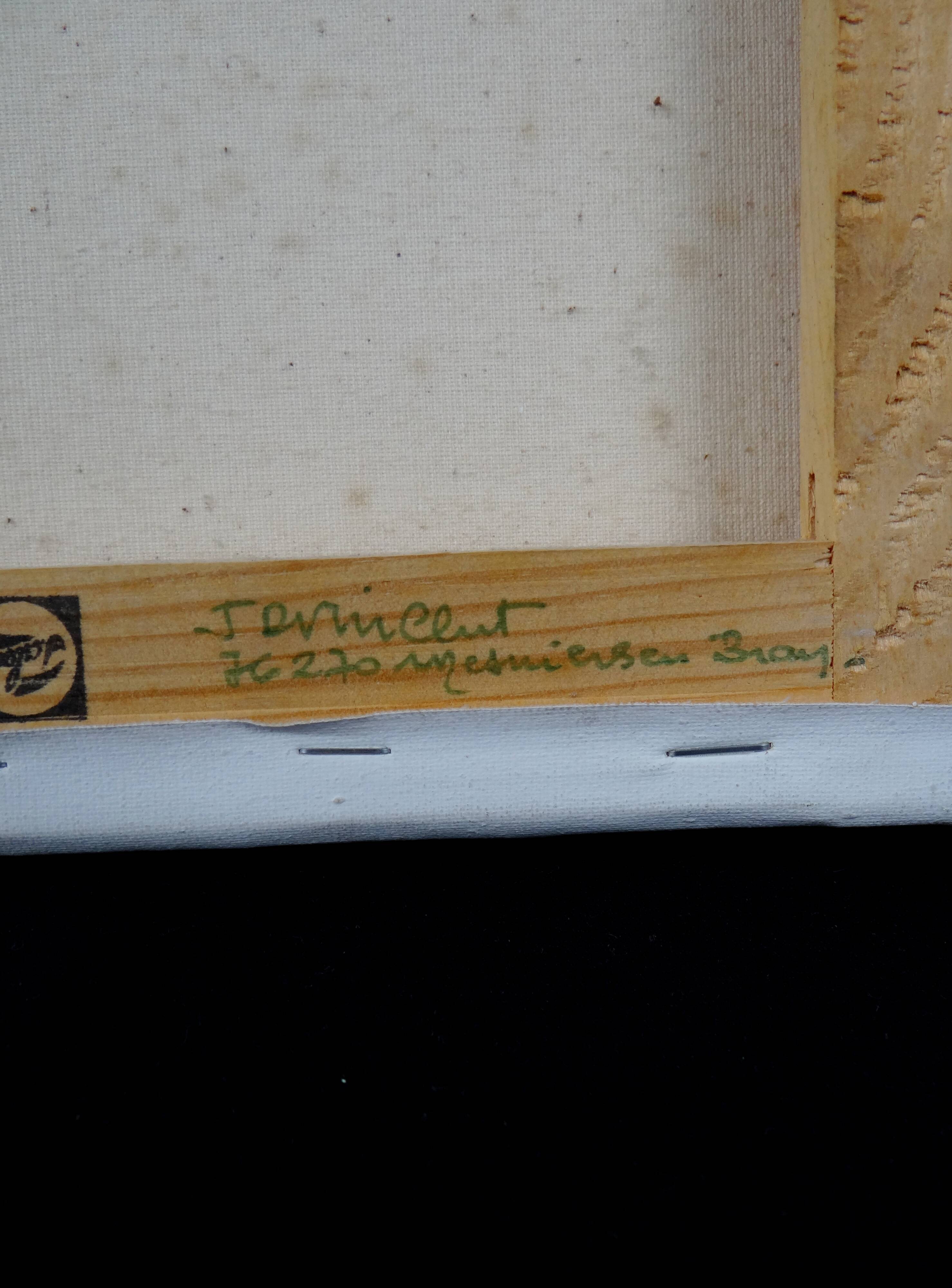 Still life 'Gladioli and Dahlias' Oil on canvas 36x33 signed J.D Vincent