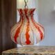 Lampe fleur vintage en verre murano pour mazzega