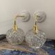 Set of wall sconces in chiseled glass