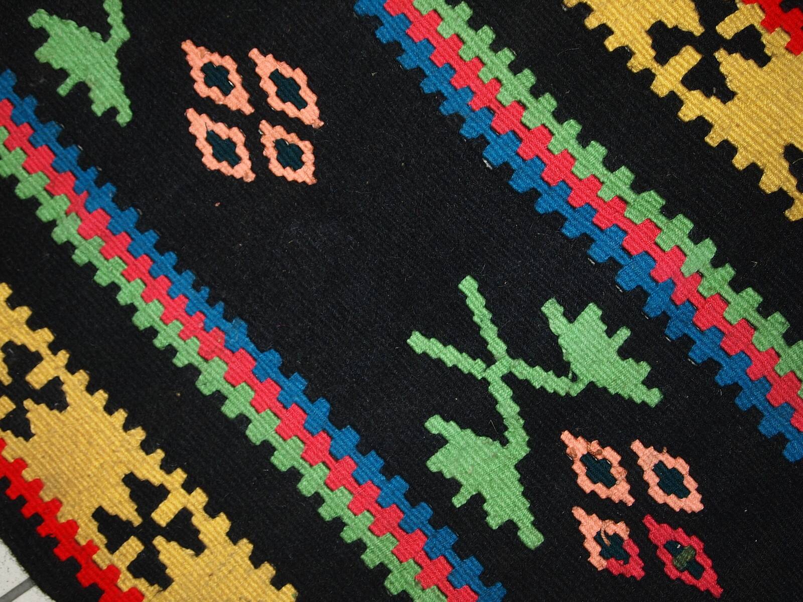 Tapis Kilim Anatolien Vintage Turc, Années 1970, Tissé à la Main