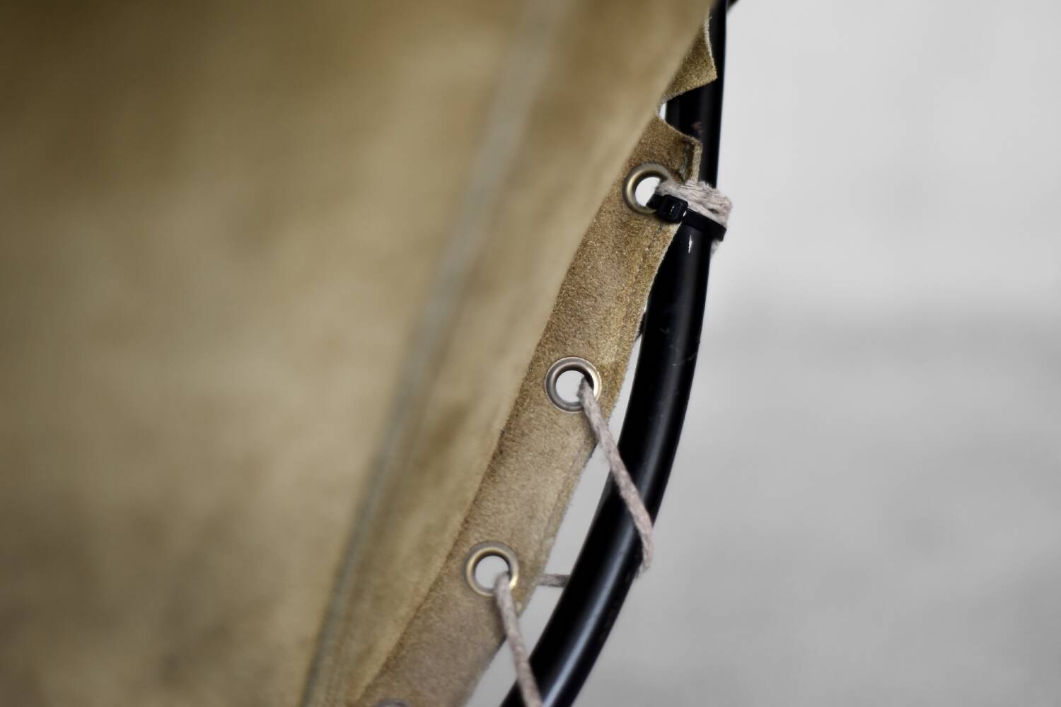 Metal and suede armchair, Germany 1960