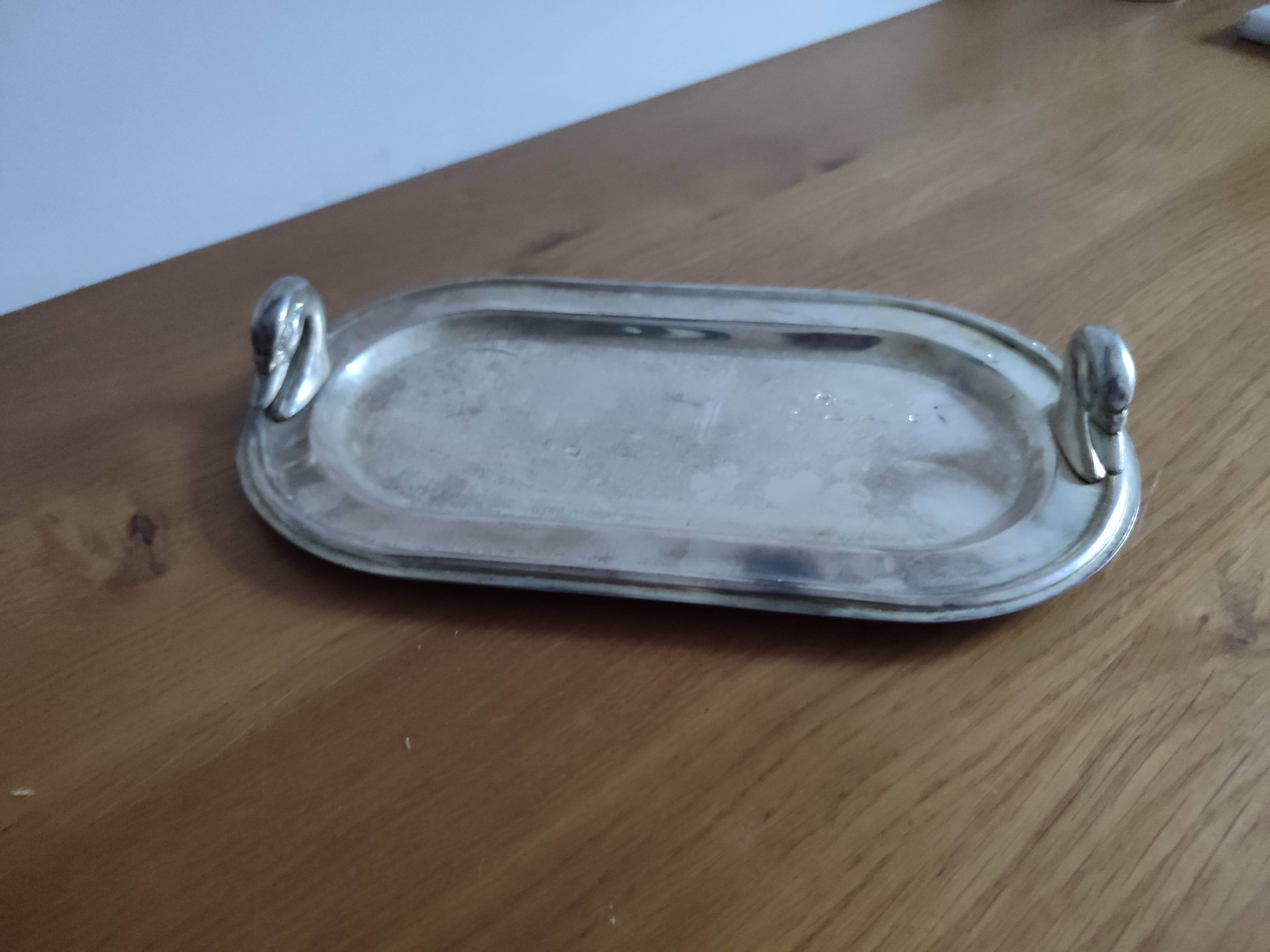 Silver metal tray