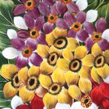 Tableau, peinture à l'huile signée, fleurs, années 60