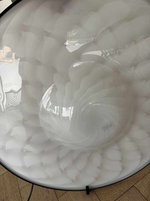 Grand lampadaire en verre de Murano vintage italien – Verre tourbillonnant – Années 1970/80.