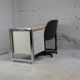 Bureau "space age". Acier laqué, acier chromé. France, circa 1970