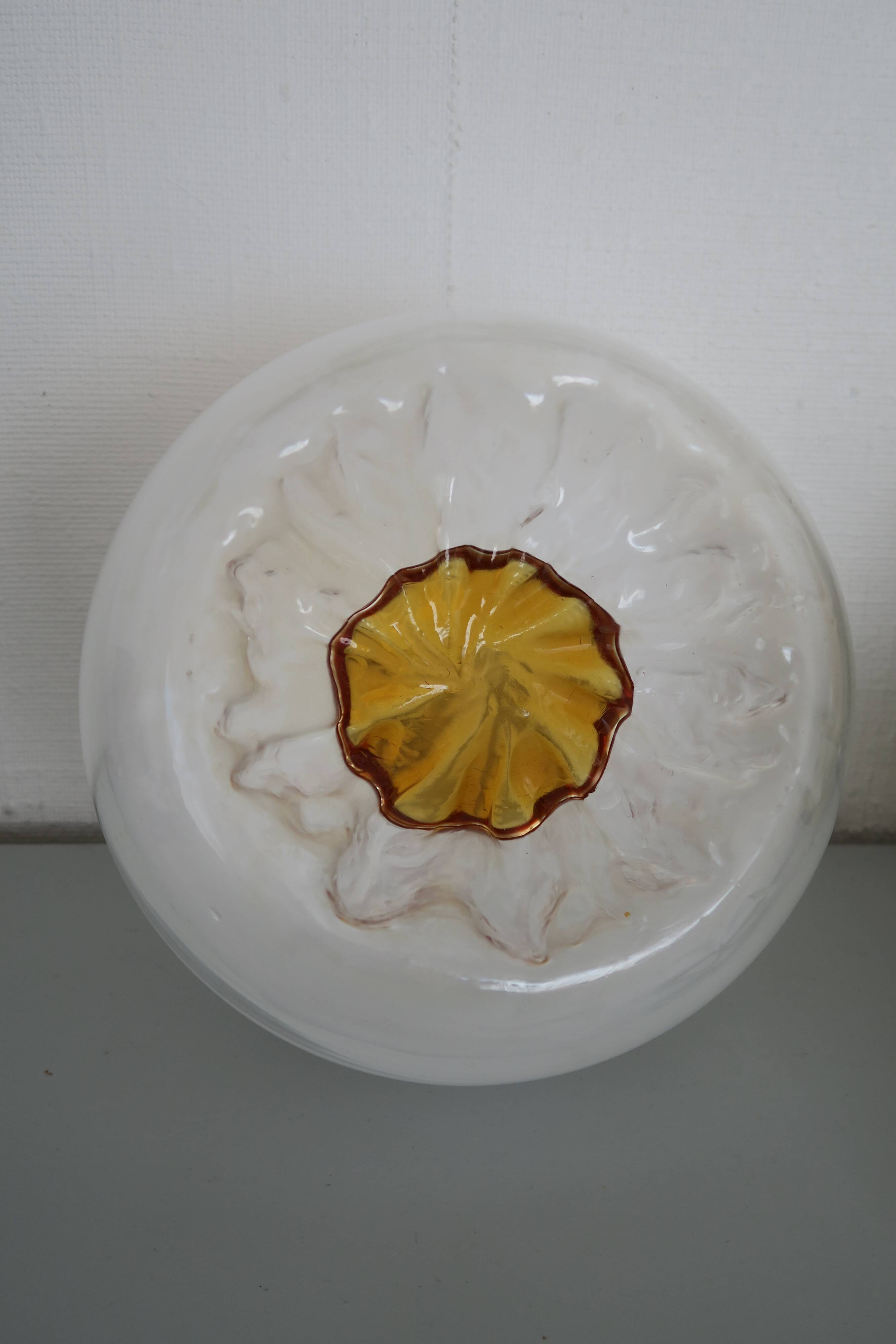 Mazzega Murano suspension globe 25 cm 1960-70