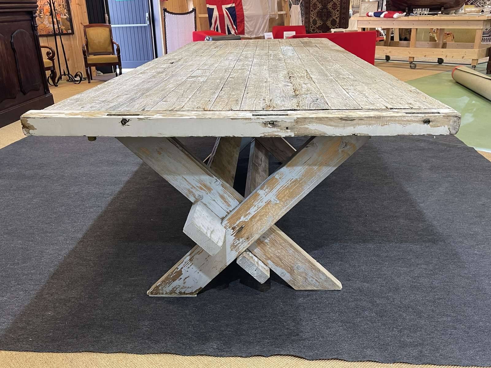 Workshop table in fir - carpenter's work from the 1970s-80s
