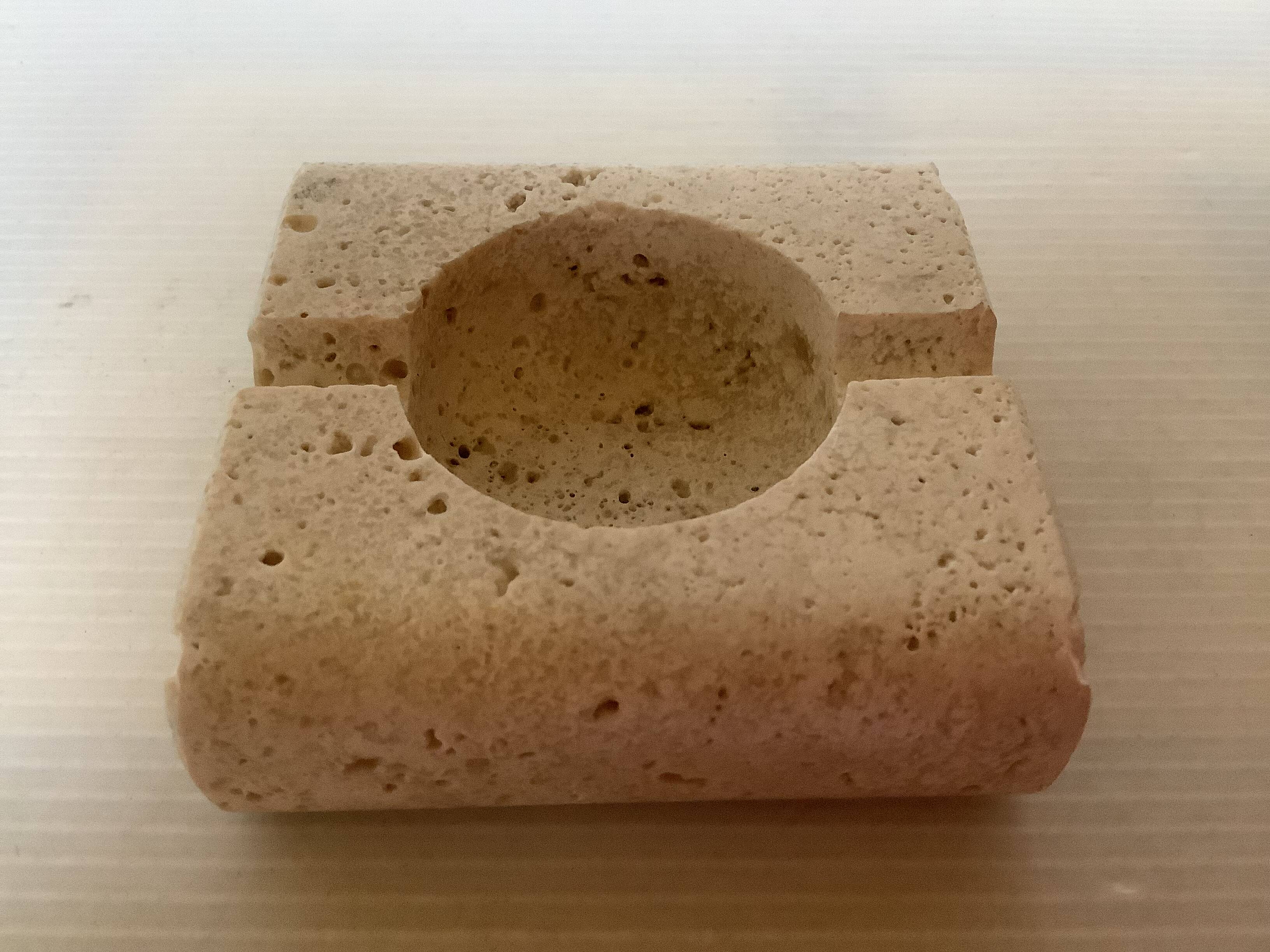 Travertine individual ashtray