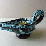 Old candle holder / candle holder, ceramic, Fat Lava, from Vallauris